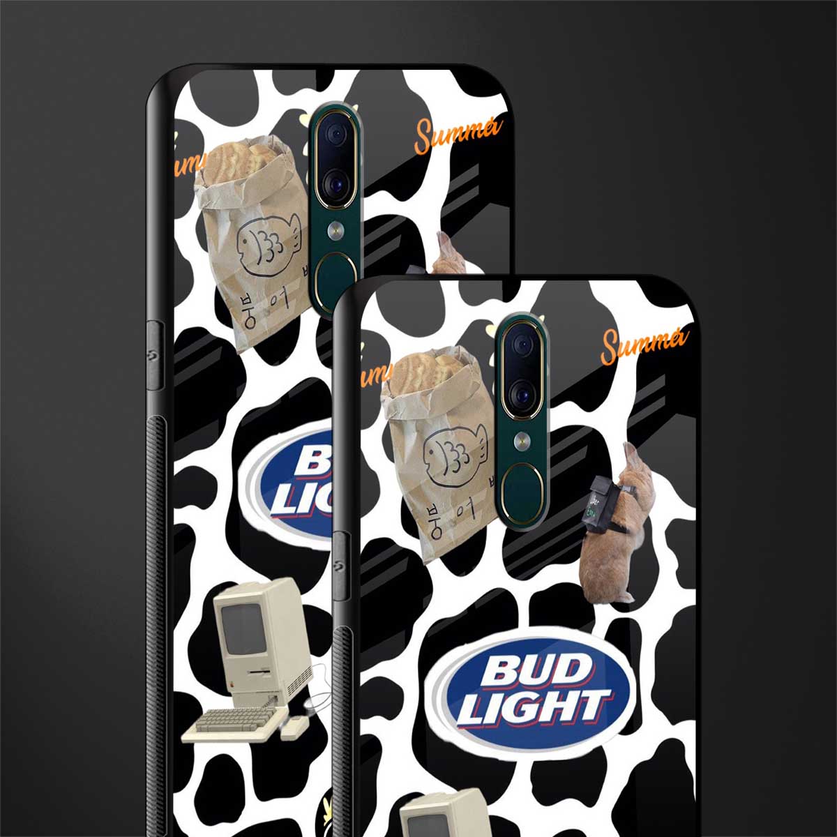 moo moo summer vibes glass case for oppo f11 image-2