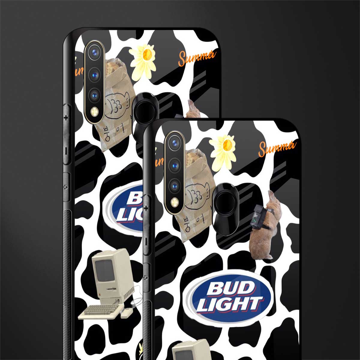 moo moo summer vibes glass case for vivo u20 image-2