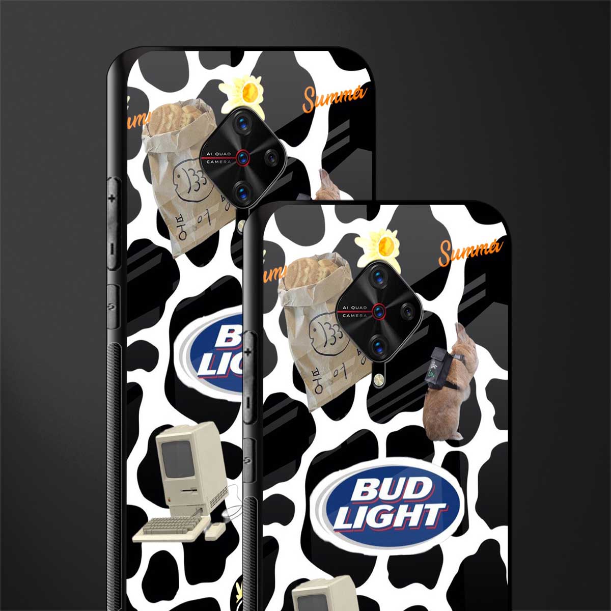 moo moo summer vibes glass case for vivo s1 pro image-2