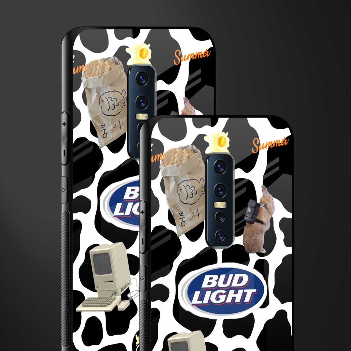 moo moo summer vibes glass case for vivo v17 pro image-2