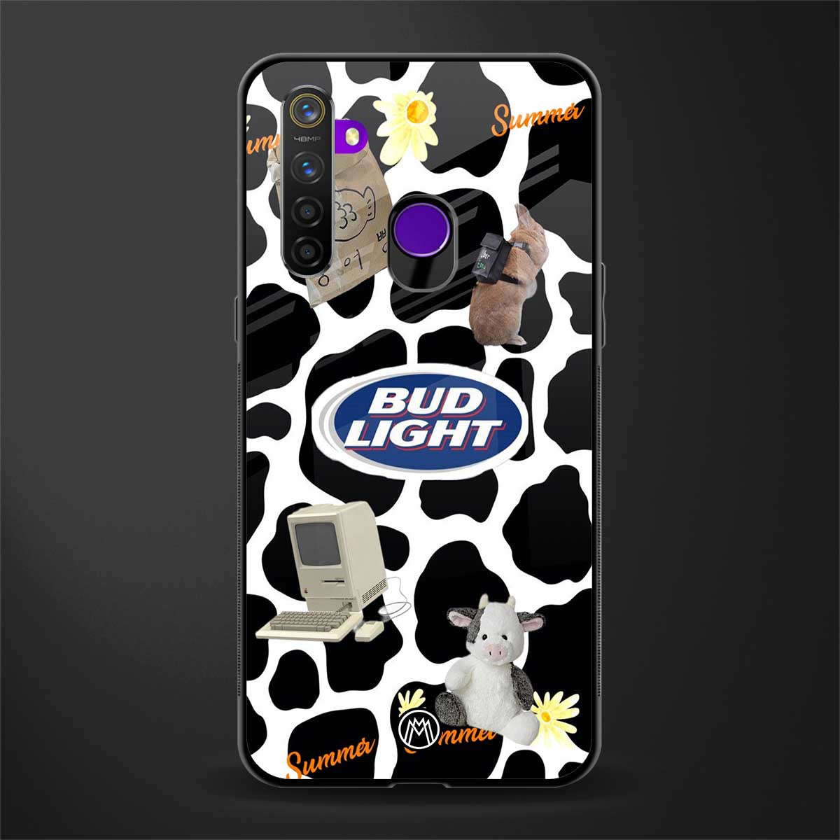 moo moo summer vibes glass case for realme 5 pro image