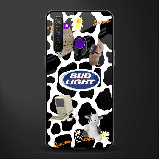 moo moo summer vibes glass case for realme 5i image