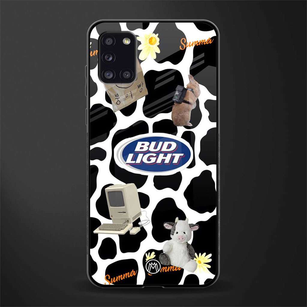 moo moo summer vibes glass case for samsung galaxy a31 image