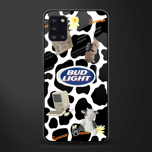 moo moo summer vibes glass case for samsung galaxy a31 image
