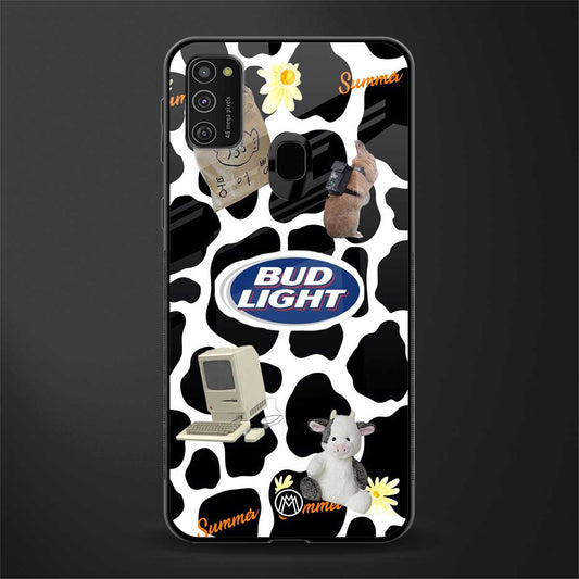 moo moo summer vibes glass case for samsung galaxy m21 image