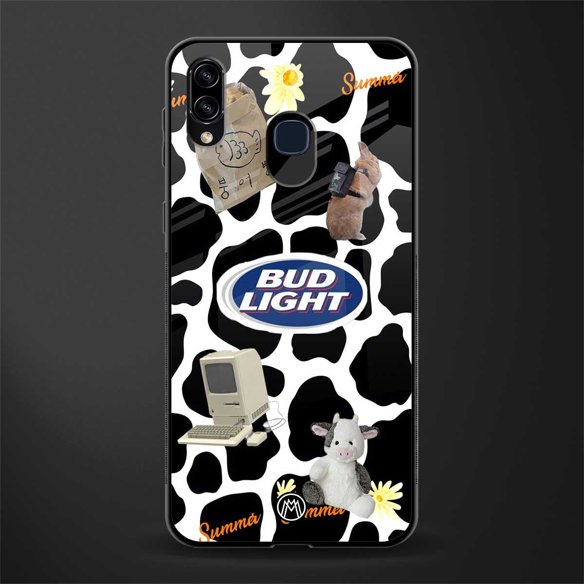 moo moo summer vibes glass case for samsung galaxy a20 image