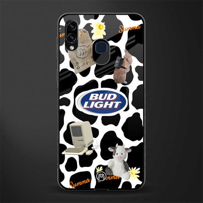 moo moo summer vibes glass case for samsung galaxy a20 image