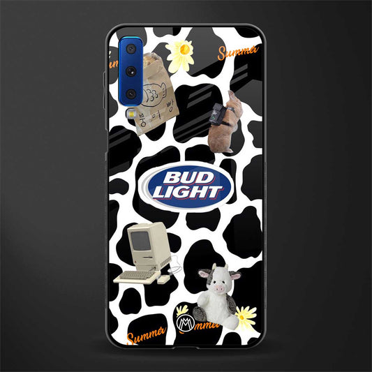moo moo summer vibes glass case for samsung galaxy a7 2018 image