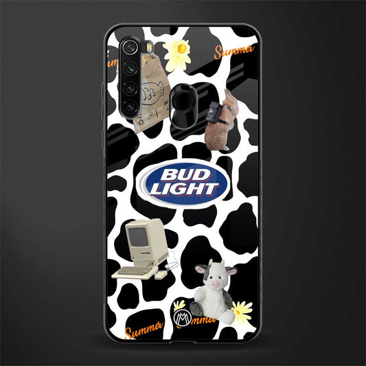 moo moo summer vibes glass case for redmi note 8 image
