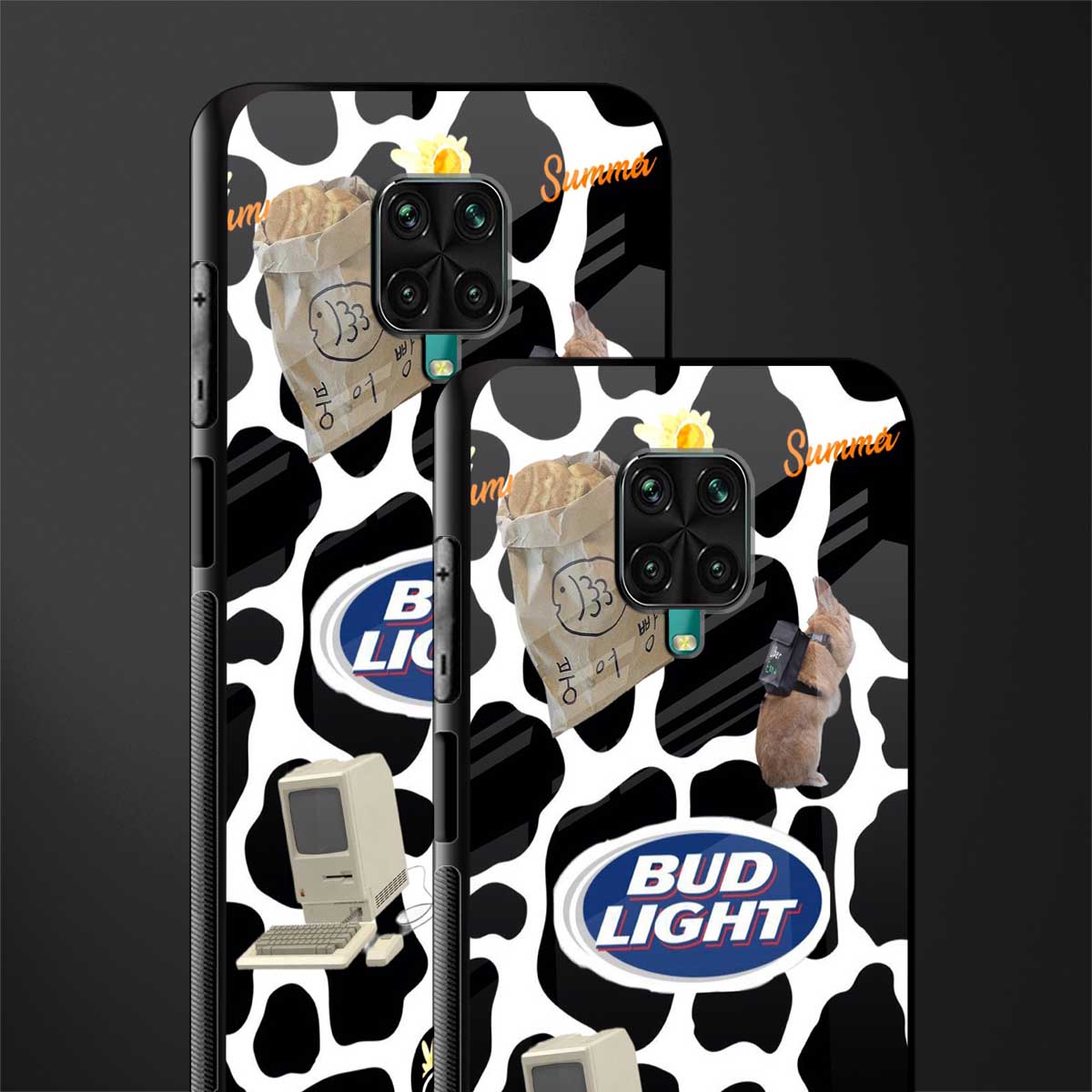 moo moo summer vibes glass case for poco m2 pro image-2