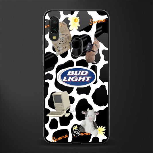 moo moo summer vibes glass case for redmi y3 image