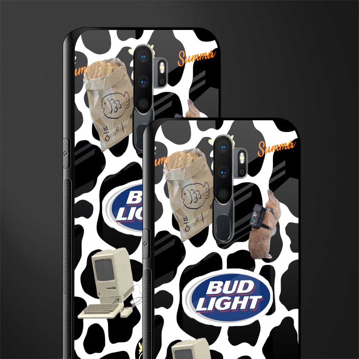 moo moo summer vibes glass case for oppo a9 2020 image-2