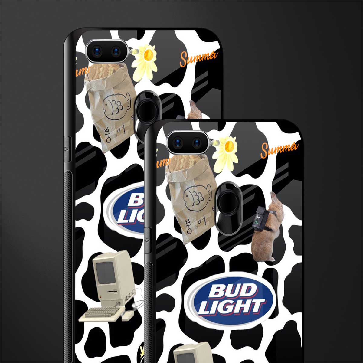 moo moo summer vibes glass case for oppo a5s image-2