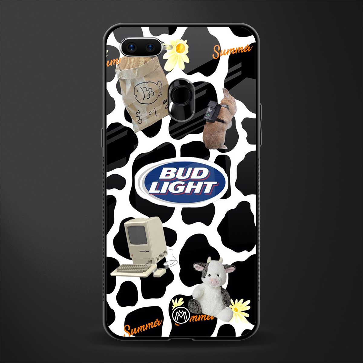 moo moo summer vibes glass case for oppo a7 image