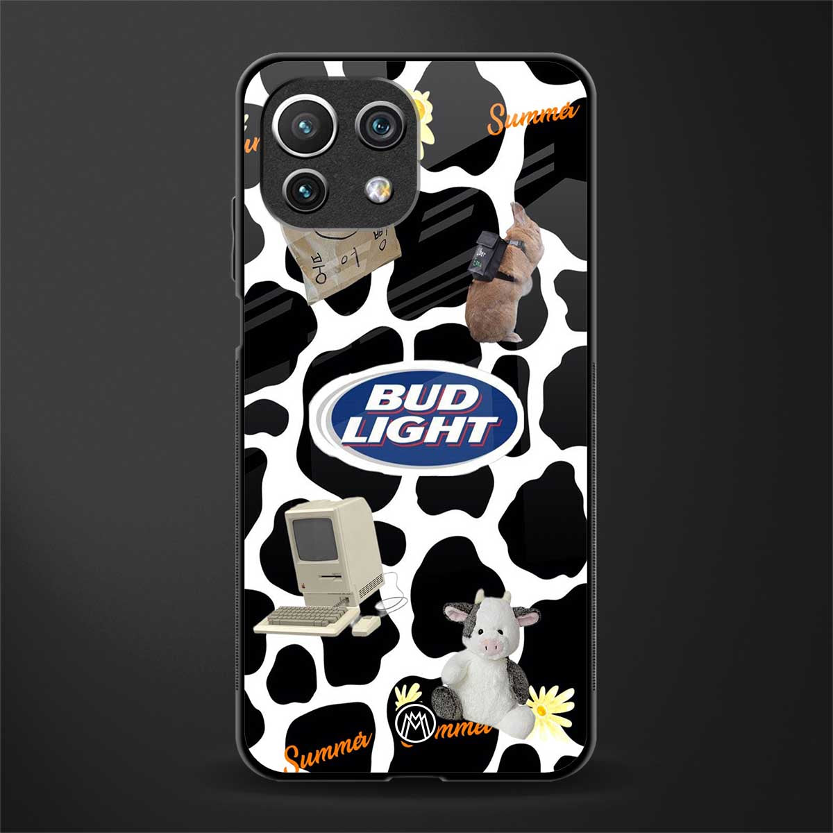 moo moo summer vibes glass case for mi 11 lite image