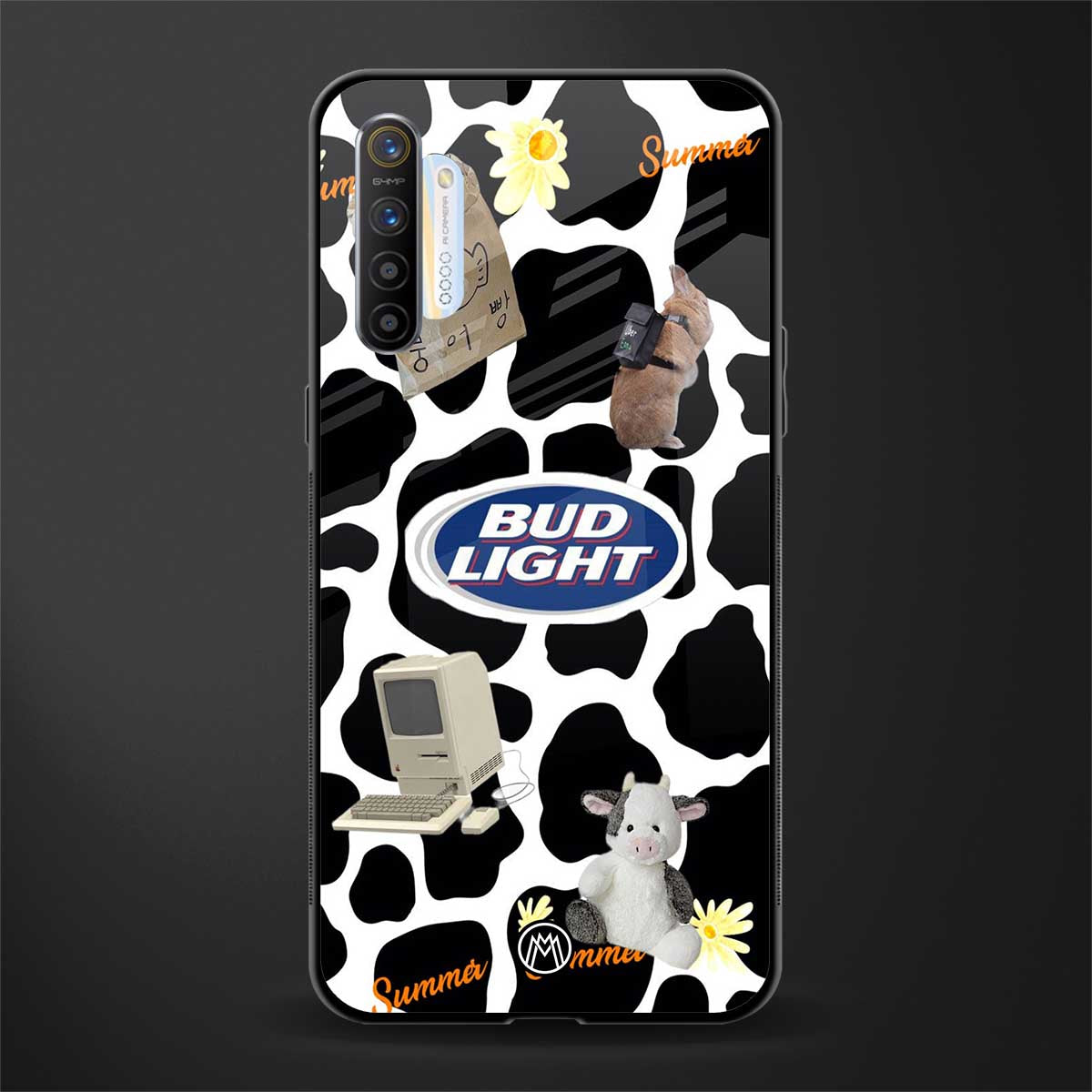 moo moo summer vibes glass case for realme xt image