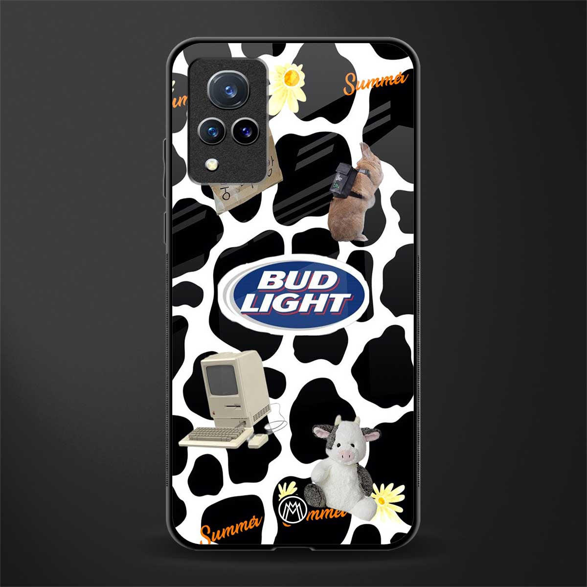 moo moo summer vibes glass case for vivo v21 5g image