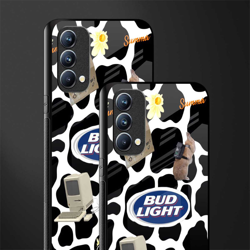 moo moo summer vibes glass case for oppo f19 image-2