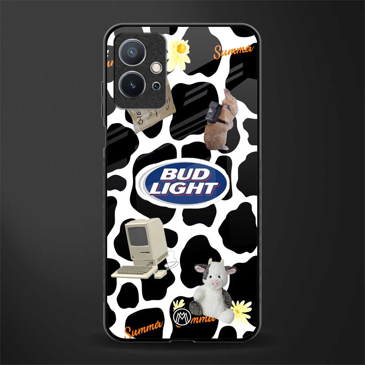 moo moo summer vibes glass case for vivo y75 5g image