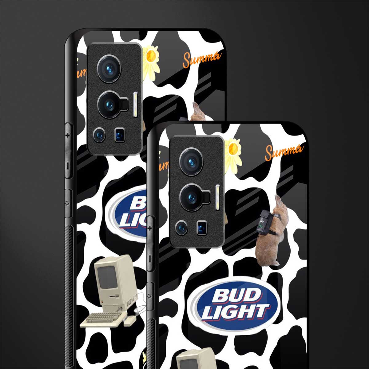 moo moo summer vibes glass case for vivo x70 pro image-2