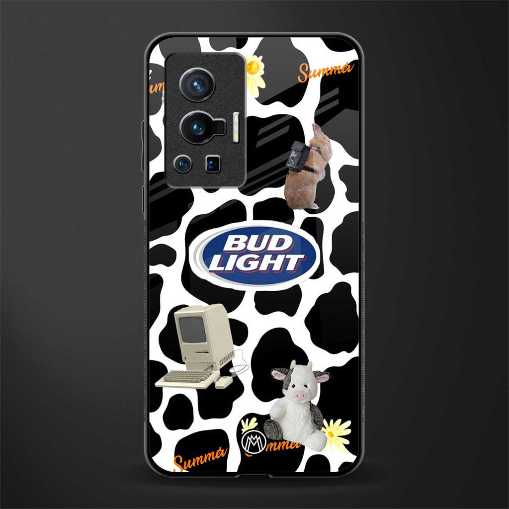 moo moo summer vibes glass case for vivo x70 pro image