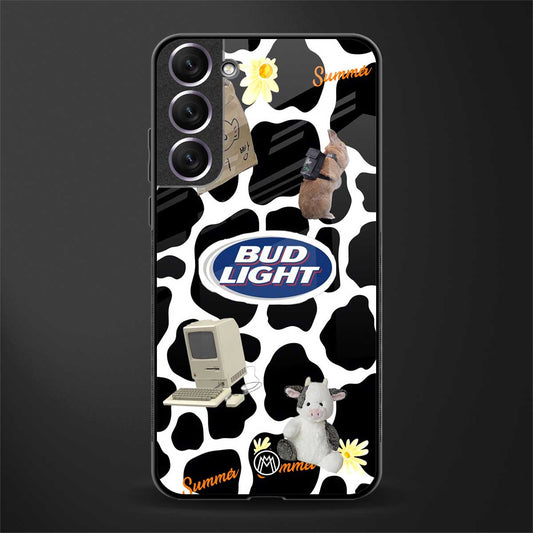 moo moo summer vibes glass case for samsung galaxy s21 plus image