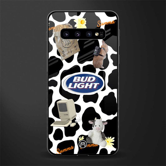 moo moo summer vibes glass case for samsung galaxy s10 plus image