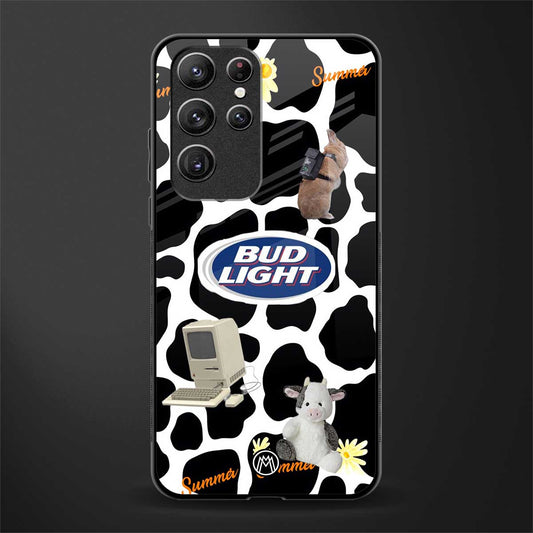 moo moo summer vibes glass case for samsung galaxy s22 ultra 5g image
