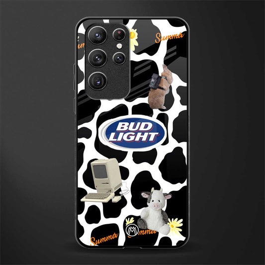moo moo summer vibes glass case for samsung galaxy s21 ultra image