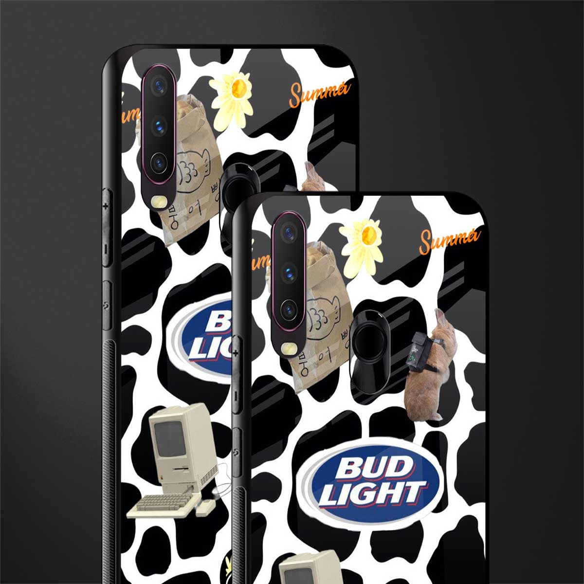 moo moo summer vibes glass case for vivo y17 image-2