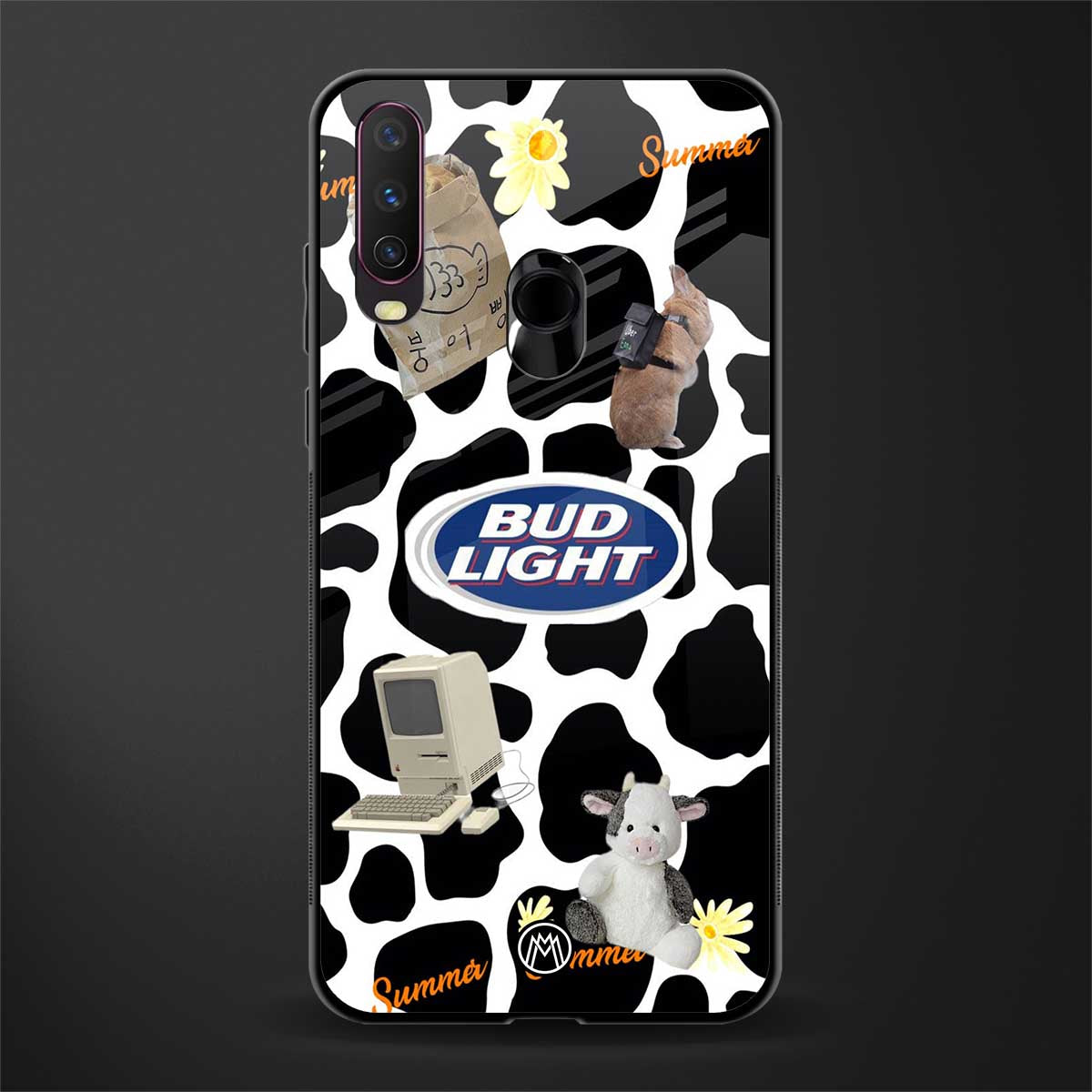 moo moo summer vibes glass case for vivo y17 image