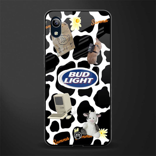 moo moo summer vibes glass case for vivo y1s without fingerprint image