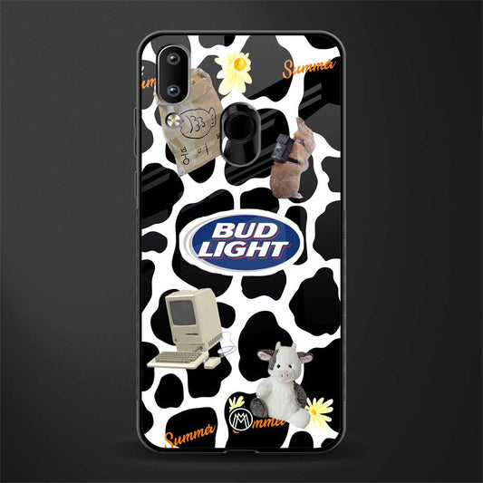 moo moo summer vibes glass case for vivo y91 image