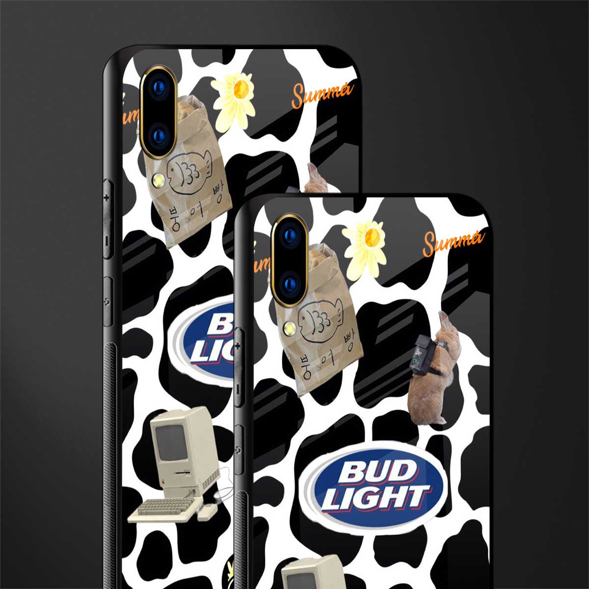 moo moo summer vibes glass case for vivo v11 pro image-2