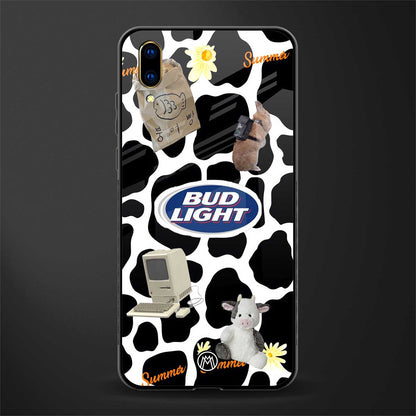 moo moo summer vibes glass case for vivo v11 pro image
