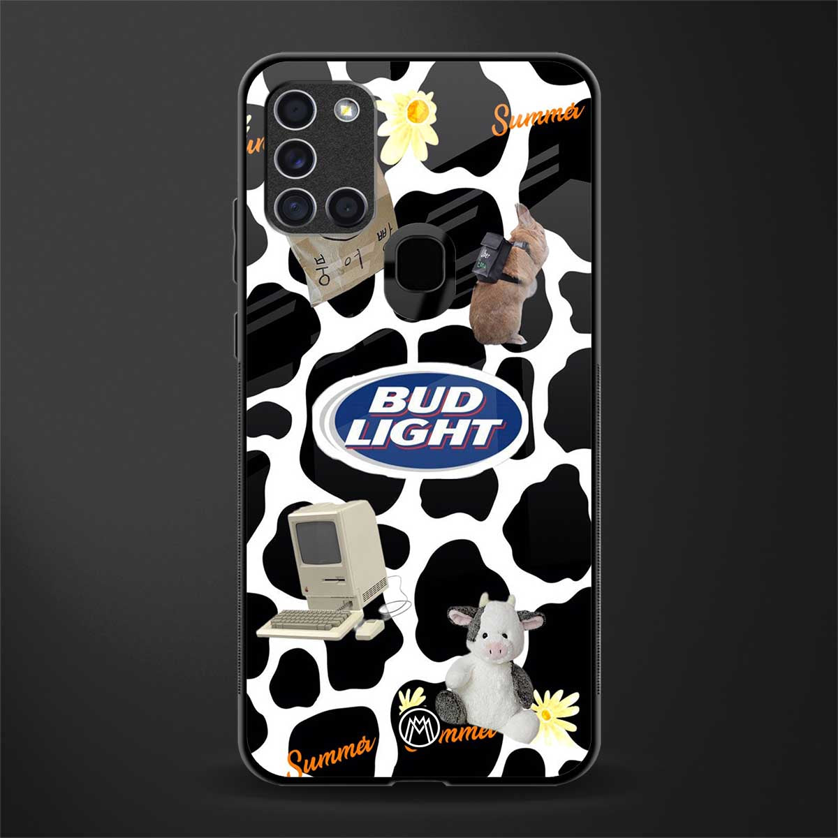 moo moo summer vibes glass case for samsung galaxy a21s image