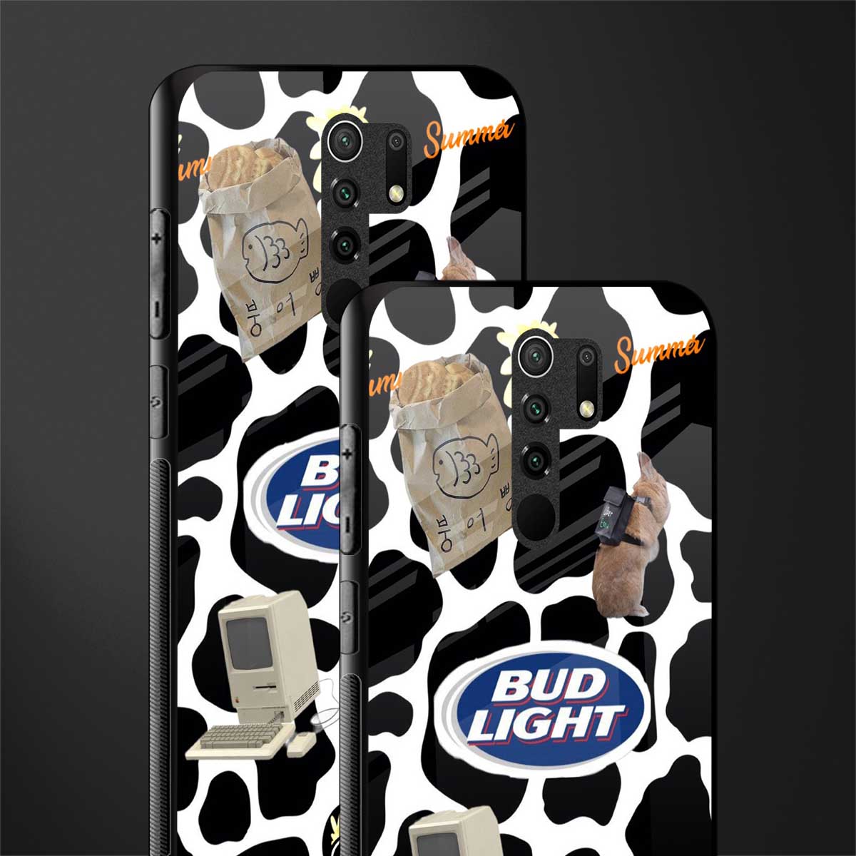 moo moo summer vibes glass case for redmi 9 prime image-2