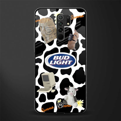 moo moo summer vibes glass case for redmi 9 prime image
