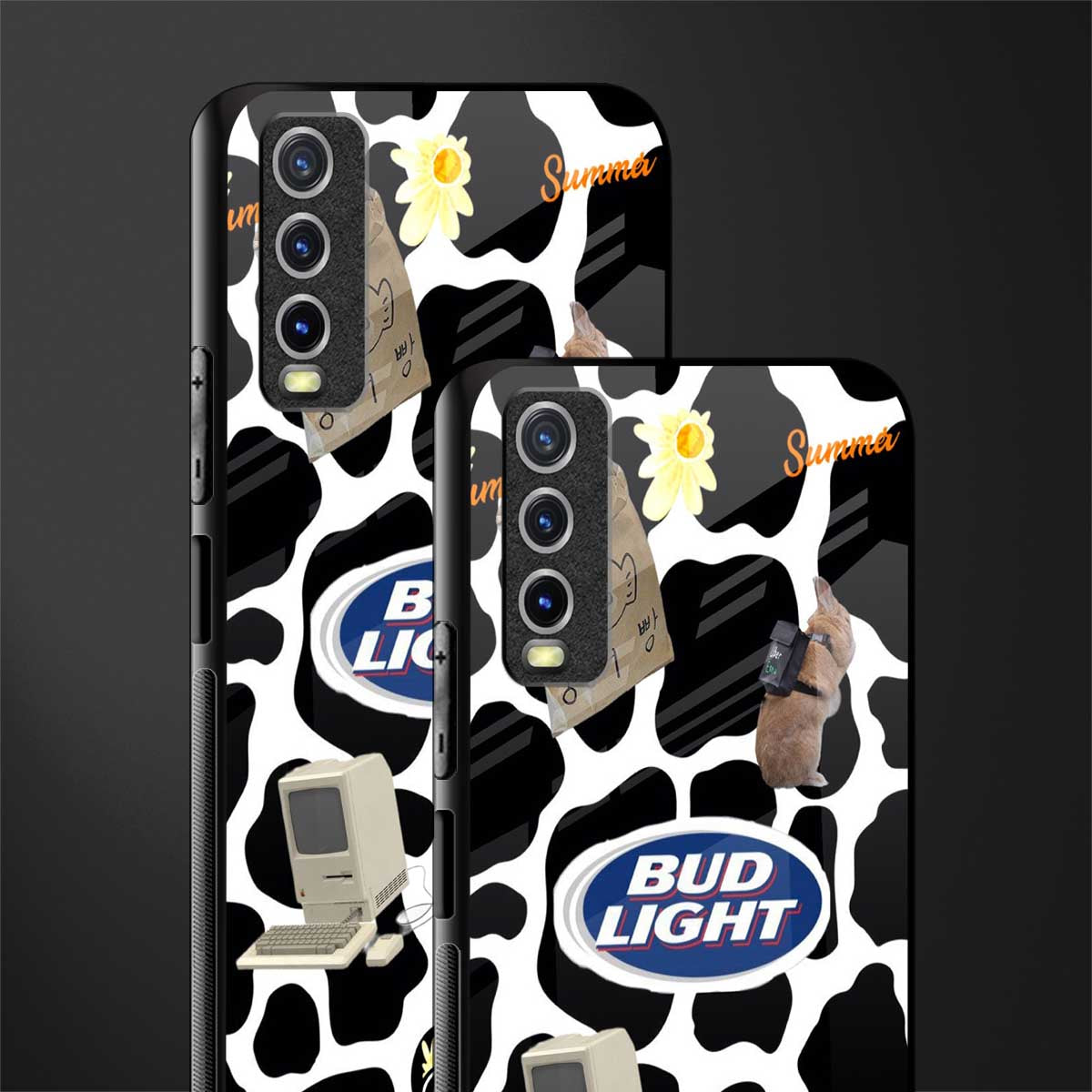 moo moo summer vibes glass case for vivo y20 image-2