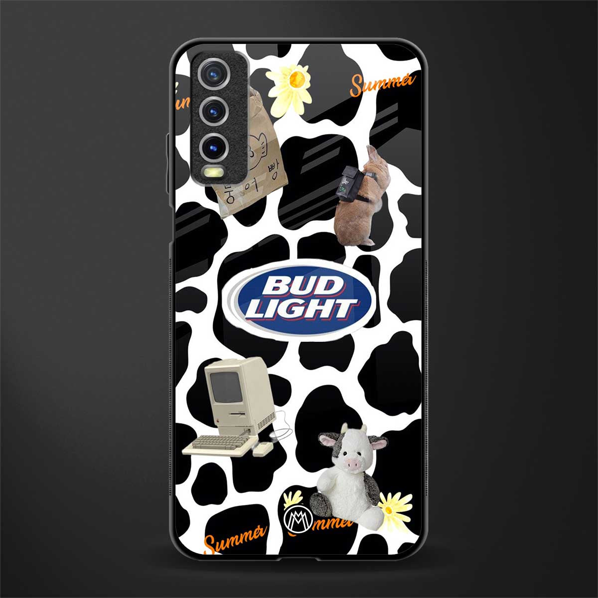 moo moo summer vibes glass case for vivo y20 image