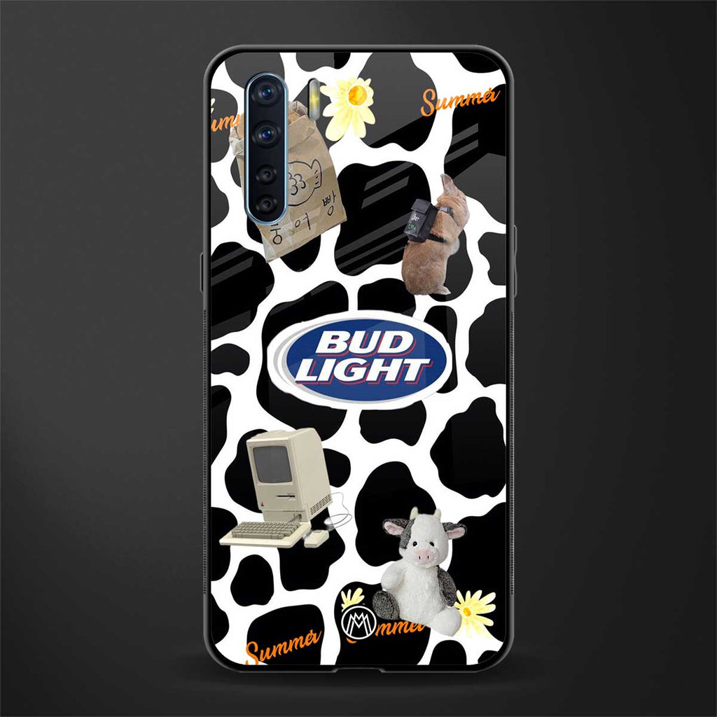 moo moo summer vibes glass case for oppo f15 image