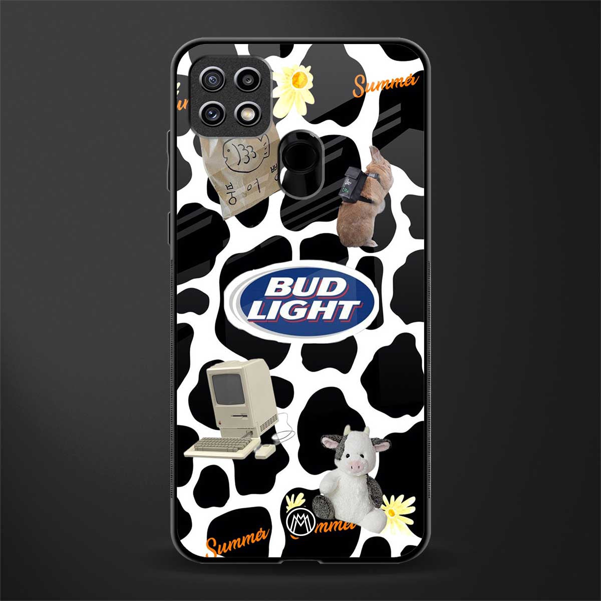 moo moo summer vibes glass case for oppo a15s image