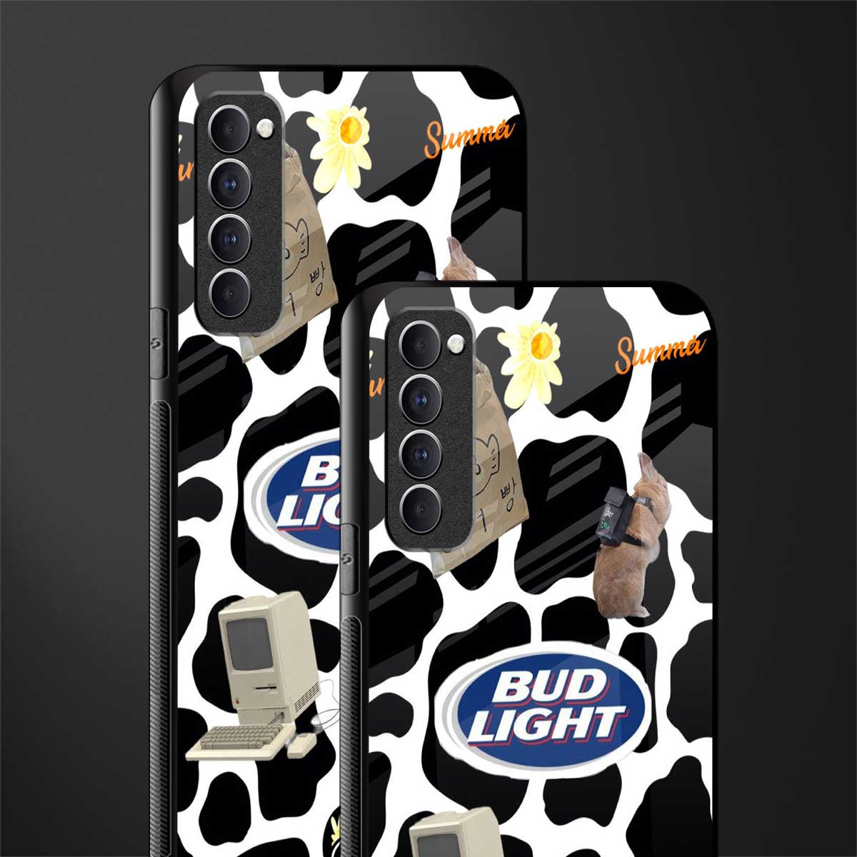 moo moo summer vibes glass case for oppo reno 4 pro image-2