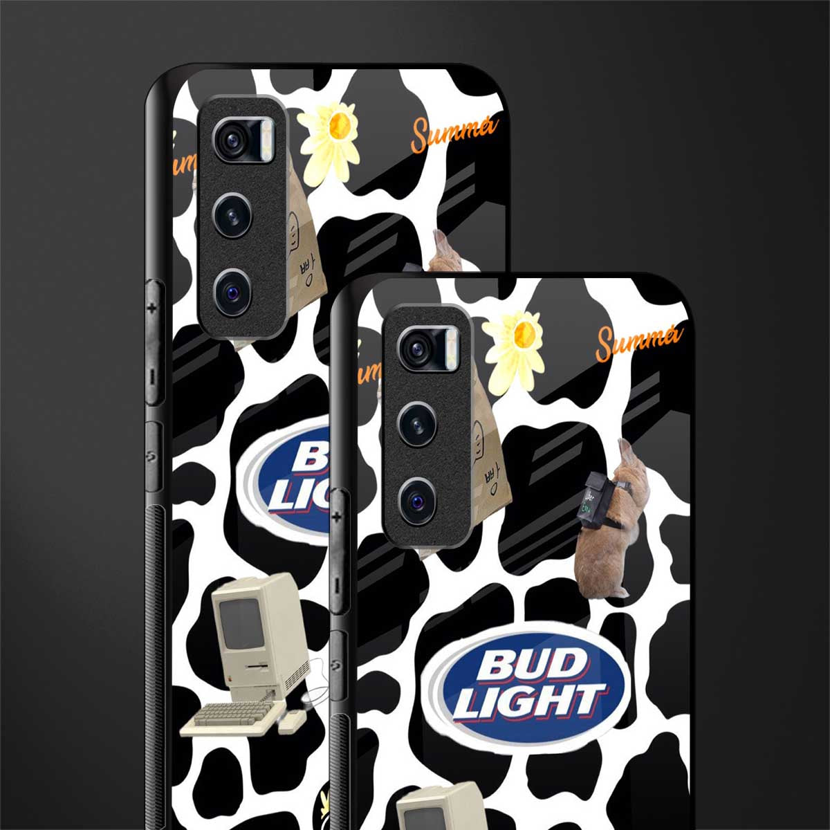 moo moo summer vibes glass case for vivo v20 se image-2