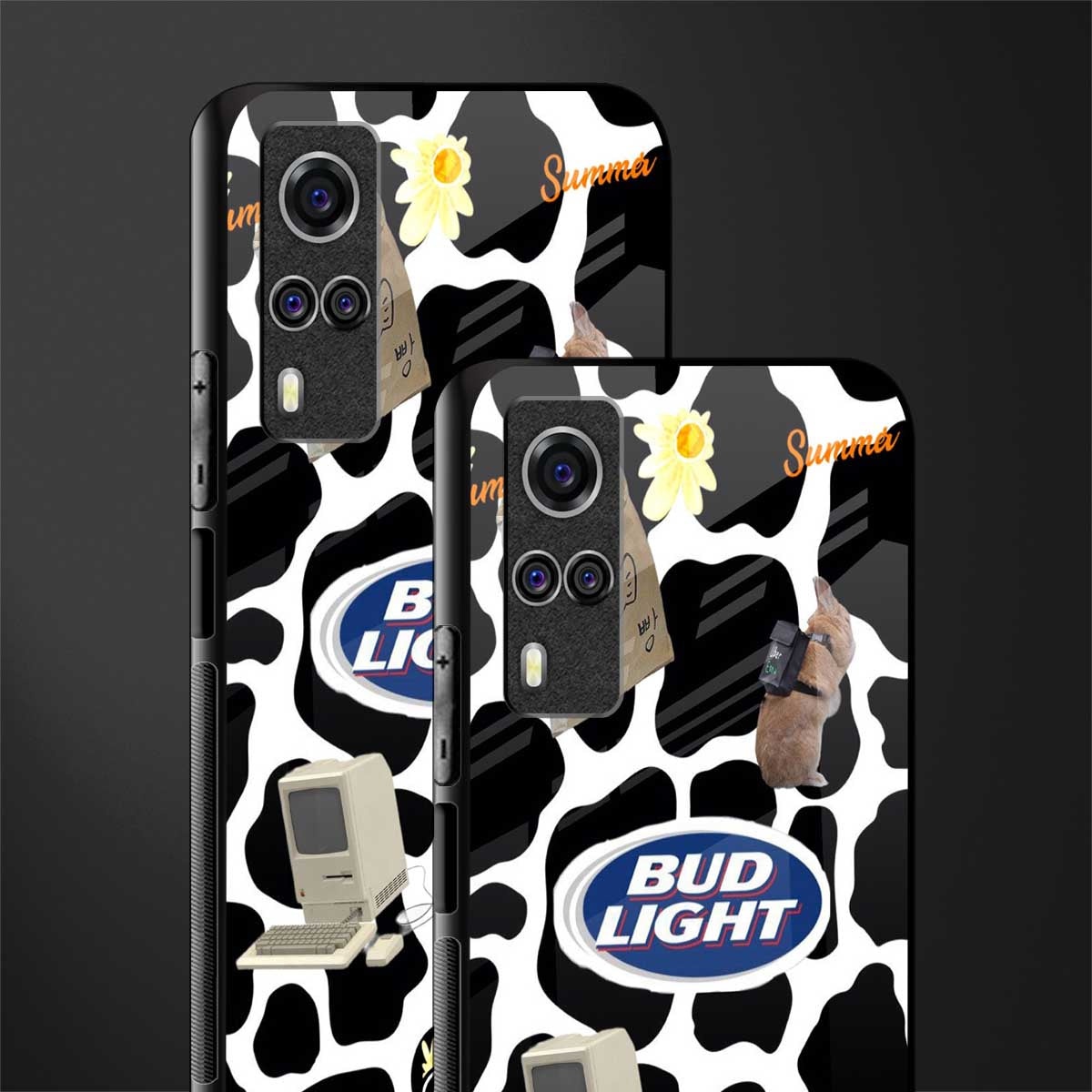 moo moo summer vibes glass case for vivo y53s image-2