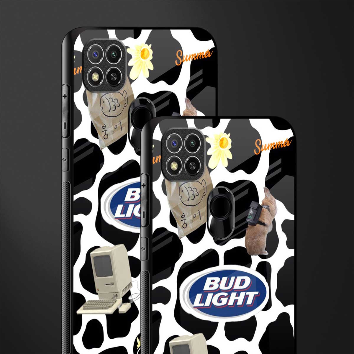 moo moo summer vibes glass case for poco c31 image-2