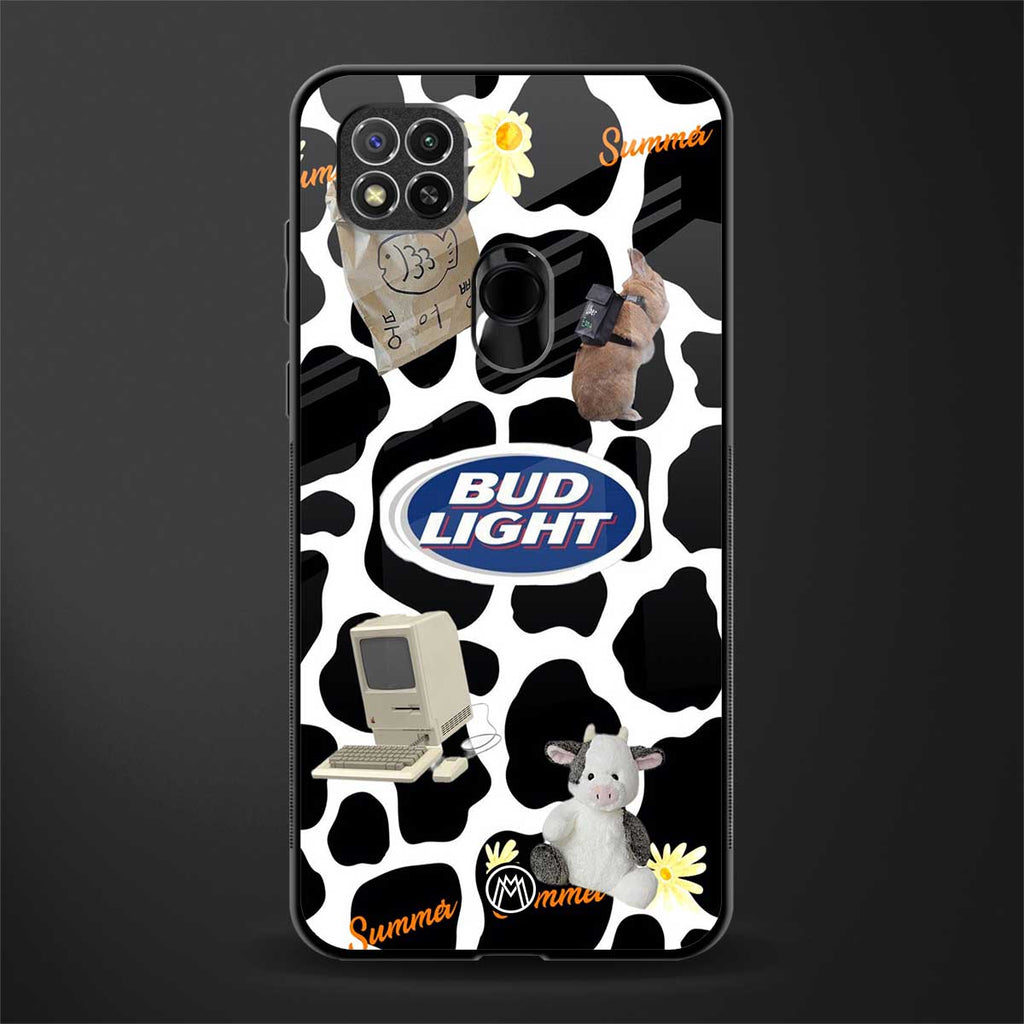 moo moo summer vibes glass case for redmi 9c image