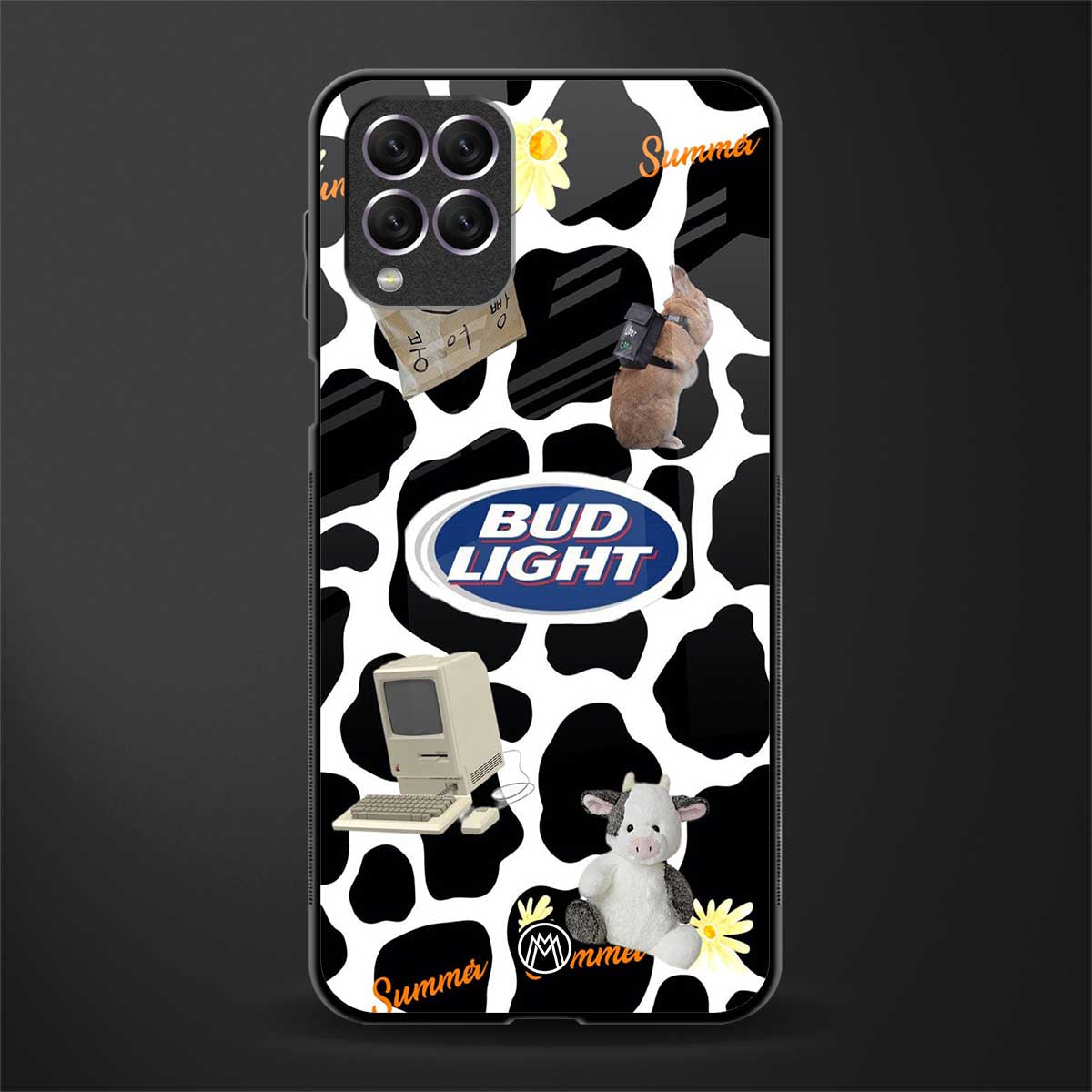 moo moo summer vibes glass case for samsung galaxy f62 image