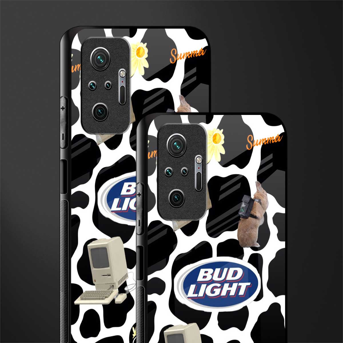 moo moo summer vibes glass case for redmi note 10 pro max image-2
