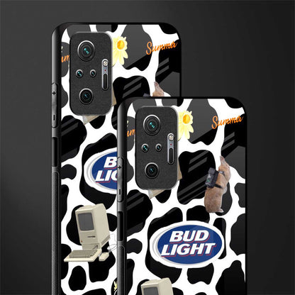 moo moo summer vibes glass case for redmi note 10 pro max image-2
